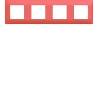 Plaque 4 postes essensya Coral - HAGER WE554