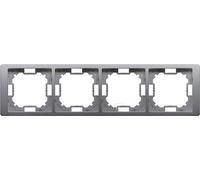 Plaque 4 postes inox BASIC NEOS BMRC4/21