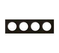 plaque - 4 postes - noir - effet velours - legrand dooxie 600894