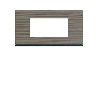 Plaque 4M E71 grey wood - APPAREILLAGE MURAL GALLERY HAGER WXP4804