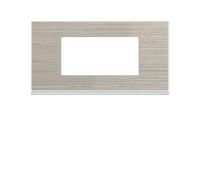 Plaque 4M E71 latté - APPAREILLAGE MURAL GALLERY HAGER WXP2504