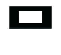 Plaque 4M E71 midnight glass - APPAREILLAGE MURAL GALLERY HAGER WXP4104