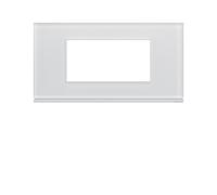 Plaque 4M E71 moon glass - APPAREILLAGE MURAL GALLERY HAGER WXP4004