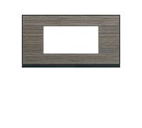 Plaque 4M E71 pecan - APPAREILLAGE MURAL GALLERY HAGER WXP2404