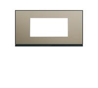 Plaque 4M E71 placage bronze - APPAREILLAGE MURAL GALLERY HAGER WXP2204