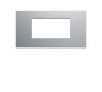 Plaque 4M E71 titane - APPAREILLAGE MURAL GALLERY HAGER WXP0104