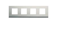 Plaque 4P H71 antique alu - APPAREILLAGE MURAL GALLERY HAGER WXP4514