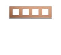 Plaque 4P H71 copper alu - APPAREILLAGE MURAL GALLERY HAGER WXP4614