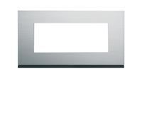 Plaque 5M E71 natural alu - APPAREILLAGE MURAL GALLERY HAGER WXP4305