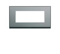 Plaque 5M E71 placage steel - APPAREILLAGE MURAL GALLERY HAGER WXP2105