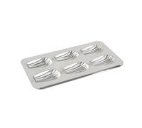 Plaque 6 Madeleines Gourmandes - Fer Blanc - 395 X 200 Mm