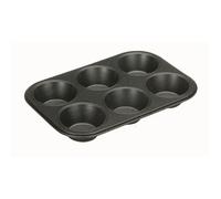 Plaque 6 muffins - IBILI - Métal antiadhérent - 26 x 18 x 3.2 cm - Noir