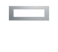 Plaque 8M E71 titane - APPAREILLAGE MURAL GALLERY HAGER WXP0108