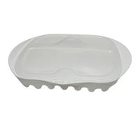 Plaque à bacon pour micro-ondes, couvercle anti-éclaboussures, grille à bacon avec drainage du gras, compartiments séparés, facile à nettoyer et à ranger, 28 x 25 x 5 cm