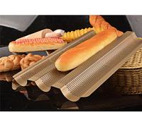 plaque à baguette non adhésive à 3 fentes Moule à pain Plaque à pain français Outils de cuisson Support à baguette Outils de pâtisserie