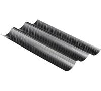 Plaque à baguettes pour 3 baguettes - 38x24x2,5 cm - Moule à pâtisserie