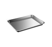 Plaque à biscuits rectangulaire en acier inoxydable 304 à fond plat pour pâtisseries et pains - Plaque de cuisson en acier inoxydable de taille familiale
