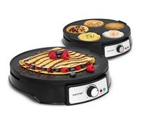 Plaque À Crêpes Réversible 30 Cm 2 En 1 - Crêpière Électrique Antiadhésive Pancakes Température Réglable Led Spatule Étaleur[PE37]