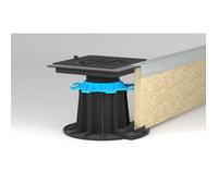 Plaque à dalle (incompatible avec les plots Cleman) - 206 x 206 mm - Noir - JOUPLAST - A l'unité