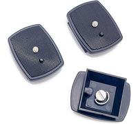 Plaque à Dégagement Rapide - 3 Pièces Plaque de Fixation Rapide en Plastique avec vis de caméra 1/4" Plateau Rapide pour Appareil Photo Reflex Numérique Trépied Monopode(Noir, 43 x 43 mm)