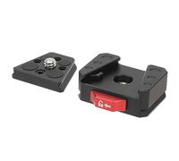 Plaque à Dégagement Rapide V Lock Femelle et Mâle, Fente 38 mm, trou 6,35 mm, Anti-Secousse, Déverrouillage Facile, Support Photo, Compatible Stabilisateurs et Trépieds