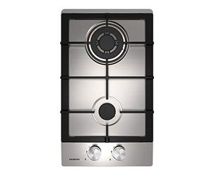 Plaque à gaz GAS-IX02 INFINITON (largeur 30 cm, 2 feuilles, inox, triple couronne, allumage électronique, nettoyage du visage, sécurité thermocoup)