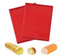 Plaque a Génoise,2 PCS Silicone Plaque Génoises Tapis de Cuisson Silicone Tapis et Feuilles de Cuisson Tapis à Gâteau Roulé Suisse Plaque Patisserie pour Biscuits Pizza Pain Mousse
