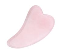 Plaque à gratter en quartz rose naturel, pierre de massage de guérison de qualité supérieure pour les soins du visage et du corps, rajeunissement de la peau lisse, rose 2,2 oz