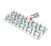 Plaque à griffes 200x120x1,3 mm en acier galvanisé, connecteur bois solide, plaque métal de réparation, équerre menuisier, equerre fixation, platine acier durable, lot de 1 pièces