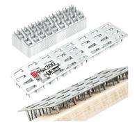 Plaque à griffes 300x96x1,3 mm en acier galvanisé, lot de 10 pièces | connecteur bois solide, plaque métal de réparation, équerre menuisier, equerre fixation, platine acier durable
