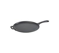 Plaque à Griller Comal en Fonte Emailleé Induction pour Pizza 30cm Feu, Barbecue,, 36379, , Noir