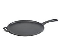 Victoria Poêle à Griller Comal en Fonte Émaillée à Induction 30cm pour Pizza, Omelettes, Feu, Barbecue, Four, Vitrocéramique, Cast Iron Skillet sans Toxicité et sans PTFE