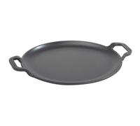 Victoria Plaque à Griller en Fonte Émaillée à Induction pour Pizza, Poêle 25cm avec Poignées, Feu, Barbecue, Four, Comal sans Toxicité et sans PTFE