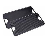Plaque à Griller en Fonte Émaillée Grille Réversible 50x35cm pour Feu, sans PTFE Victoria 34184 Noir 6