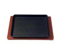 Plaque à Griller en Fonte Naturelle pour Induction et Four - Poêle Grill Réversible Antiadhésive pour Steak Teppanyaki Barbecue 30cm(B)