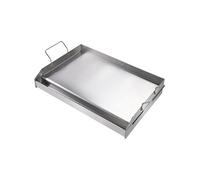 VEVOR Plaque à Griller Pré-assaisonnée 587x395 mm Plancha Gril Rectangulaire en Acier Inoxydable Anti-adhésive Plaque de Cuisson Épaisseur 2 mm pour Gazinière Cuisinière à Gaz à 2 Brûleurs Barbecue