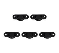 Plaque à œil Ovale Porteuse en Acier Inoxydable pour Ventilateurs de Lustre de Plafond, Crochet de Plafond Noir 5 Pièces, adapté aux Chaînes de Hamacs, Acier Inoxydable 304 (6MM)