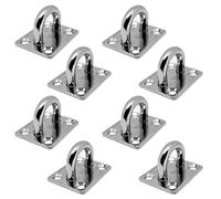 Plaque à œillet en acier inoxydable V2 A - Plaque d'arrimage V4 A, 8 x Augplatte