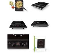 Plaque à induction 1 / 2000 W Protection contre la surchauffe Noir Minuteur Action turbo Sécurité enfants Ecran LCD