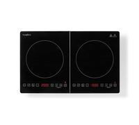 Plaque à Induction 2 Foyers 3500 W Anti-surchauffe avec Minuteur et Action turbo Noir