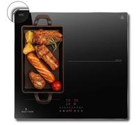 Plaque À Induction 3 Feux 6800W Zone Flexible 230V Minuterie 1-99 Min Sécurité