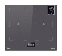 Plaque à induction 60 cm/Écran tactile TFT/Autonome / 7,2 kW / 4 zones / 2 zones Flex / 9 niveaux/Sans cadre/Chauffe rapide/Fonction BBQ / IND5905TFT