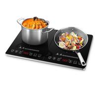 Plaque à Induction AMZCHEF Table de Cuisson à Double Multifonction 3500W 20 Niveaux de Température 58x36cm