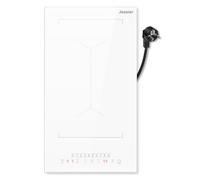 Plaque à Induction Blanc 2 Feux avec Prise | Jessier Plaque de Cuisson Induction Encastrable 30CM, Zone Flexible, Minuterie, Sécurité Enfants, Fonction Pause, 3500W, 220V
