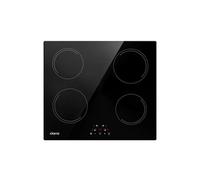plaque à induction encastrée 6000w 4 foyers 9 niveaux de puissance commande tactile minuteur verrouillage enfant l 59cm Noir G