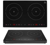 Plaque à induction réglable avec panneau tactile, 2 zones de chauffe, Black Line
