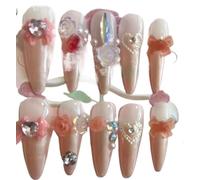 Plaque à ongles d'amélioration du tempérament, [manucure à la main] plaque à ongles patch à ongles étudiante Spice Girl (paquet de 10 pièces)(Size:L)