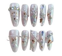 Plaque à ongles d'amélioration du tempérament, [manucure à la main] plaque à ongles patch à ongles étudiante Spice Girl (paquet de 10 pièces)(Size:S)
