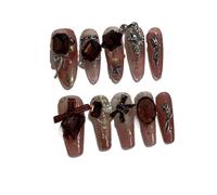 Plaque à ongles d'amélioration du tempérament, [manucure à la main] plaque à ongles patch à ongles étudiante Spice Girl (paquet de 10 pièces)(Size:M)