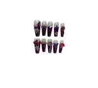 Plaque à ongles d'amélioration du tempérament, [manucure à la main] plaque à ongles patch à ongles étudiante Spice Girl (paquet de 10 pièces)(Size:M)